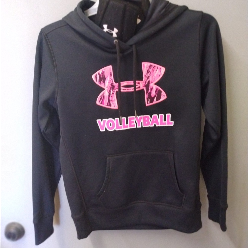 UNDER ARMOUR Hoodie Black Volleyball Small